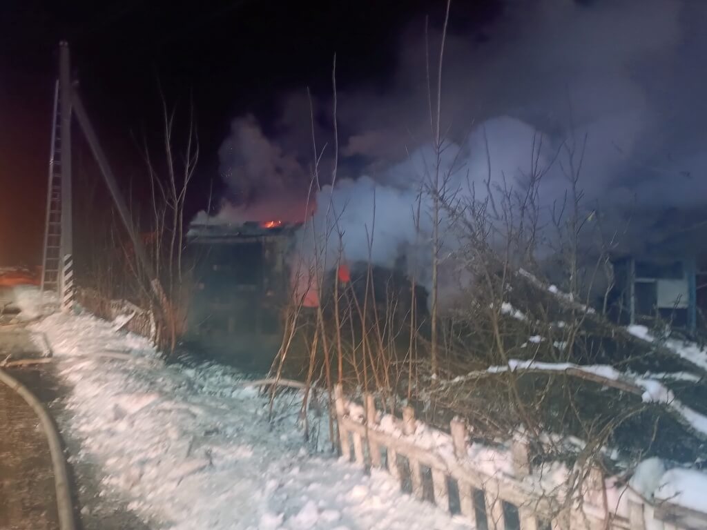 Пожар в Лесной Барановичского района МЧС